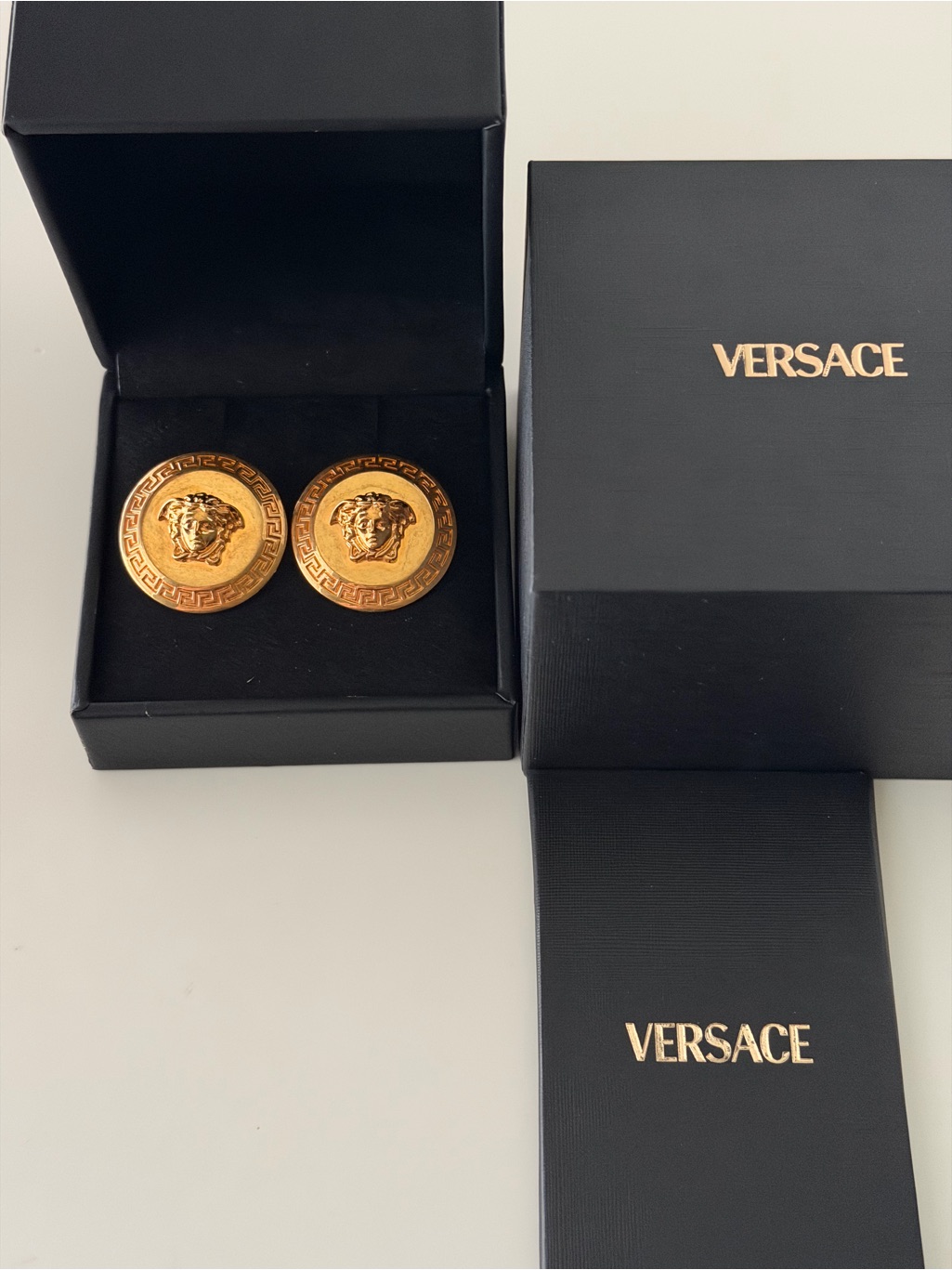 Versace Tribute Medusa Earrings.